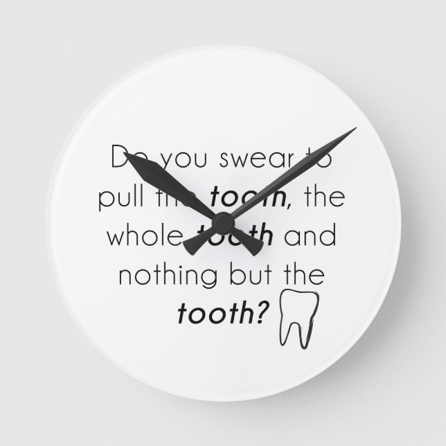 Do you swear? round clock (Front)