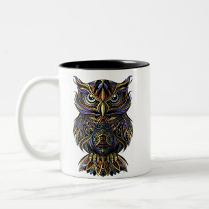 DO YOU THINK I'M A CUTE OWL Two-Tone COFFEE MUG