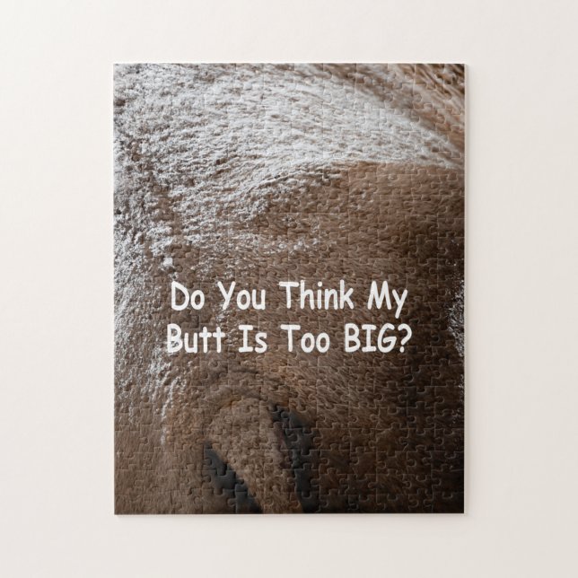Do You Think My Butt Is Too Big? Buffalo Butt Jigsaw Puzzle (Vertical)