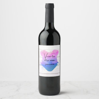 Do you want to be my godfather? wine label
