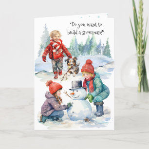 Do you want to build a Snowman Christmas Card
