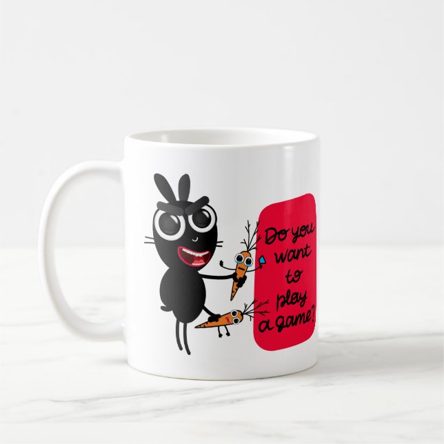 Do You Want to Play a Game? Bunny Mug (Left)