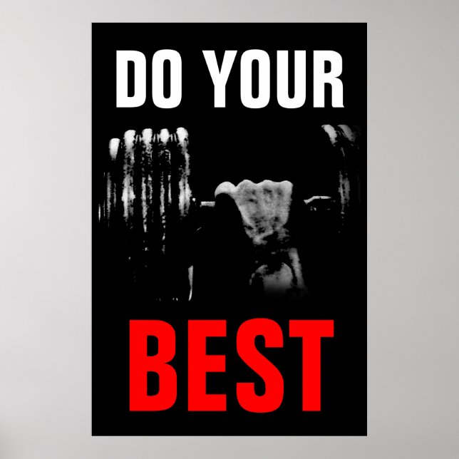 Do Your Best Bodybuilding Training Motivational Poster (Front)