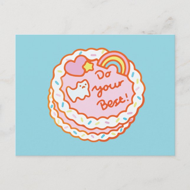 Do your best cake postcard (Front)