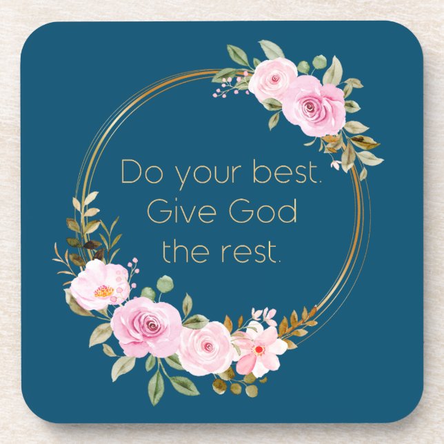 Do Your Best Give God The Rest – Christian Women   Coaster (Front)