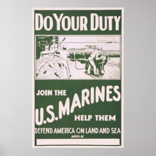 Do Your Duty - Join the U.S. Marines Poster