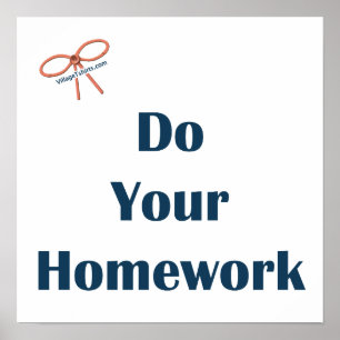 Do Your Homework Reminders Poster