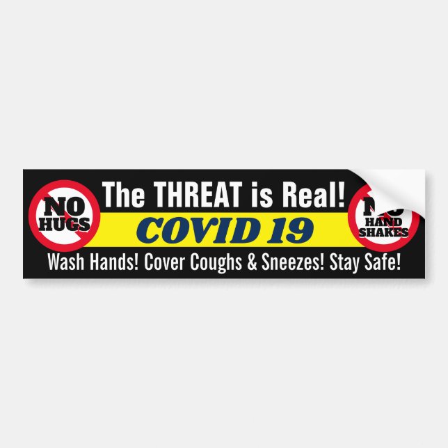Do YOUR Part: COVID 19 ( Black ) Bumper Sticker (Front)