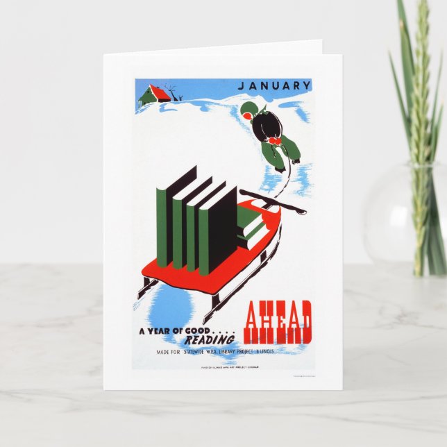 Do Your Reading Snow 1938 WPA Card (Front)