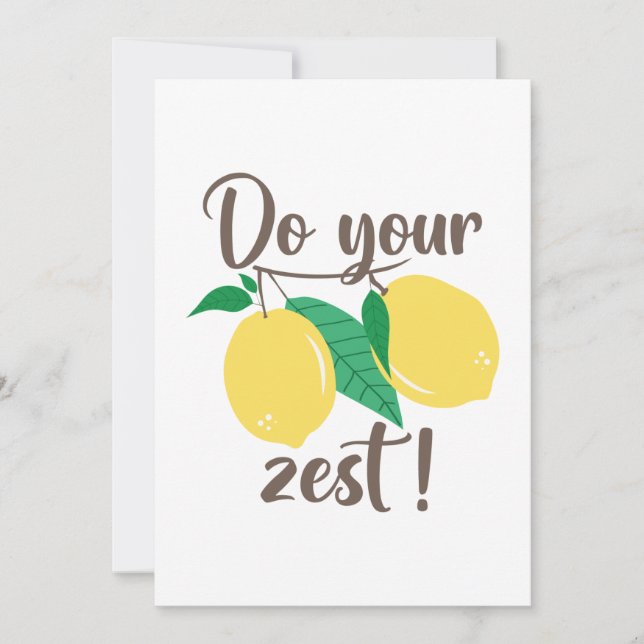 Do Your Zest Thank You Card (Front)