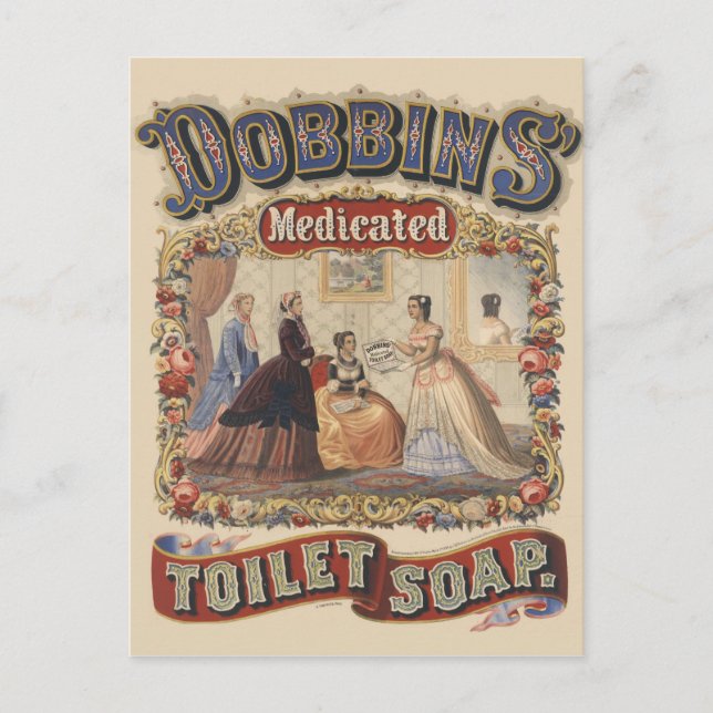 Dobbins' medicated toilet soap Advertisement Postcard (Front)