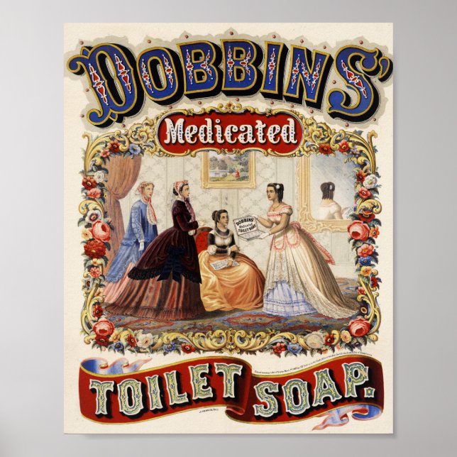 Dobbins Medicated Toilet Soap Advertisement Poster (Front)