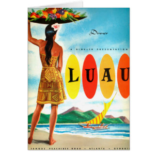 Dobbs House Luau Tiki lounge card