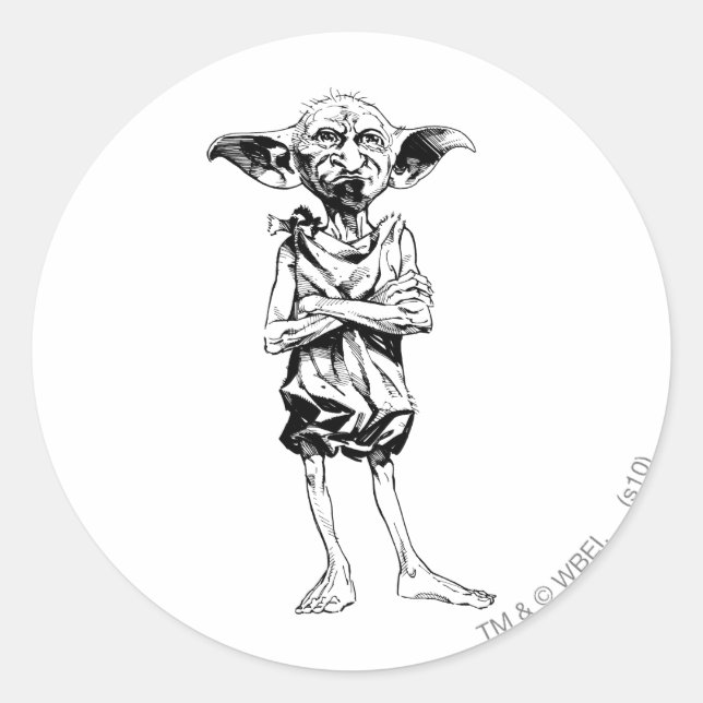 Dobby 3 classic round sticker (Front)