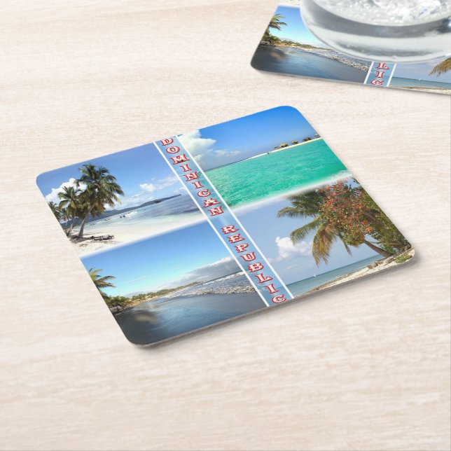 DOBeach -  Sea View - Panorama Square Paper Coaster (Angled)