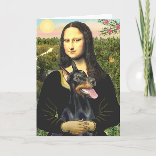 Doberman 1 - Mona Lisa Card (Front)