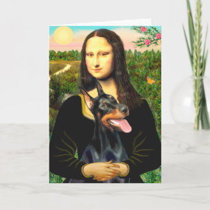 Doberman 1 - Mona Lisa Card