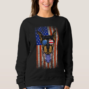 Doberman 4th Of July American Sunglasses For Men A Sweatshirt