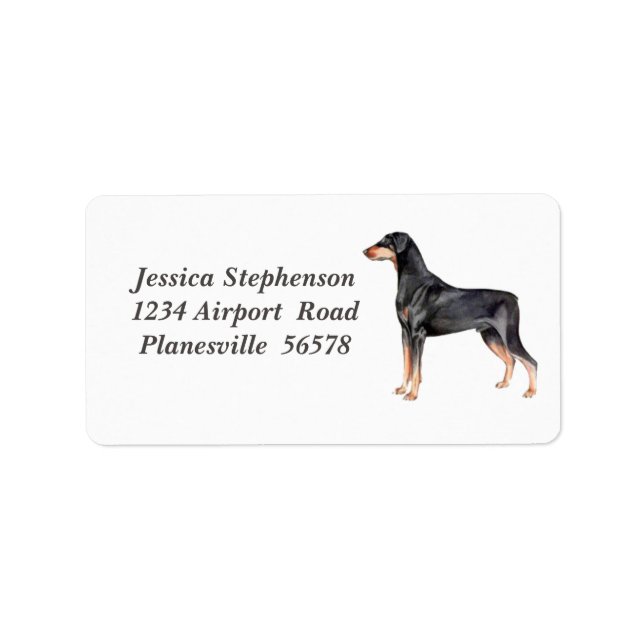 Doberman address label (Front)