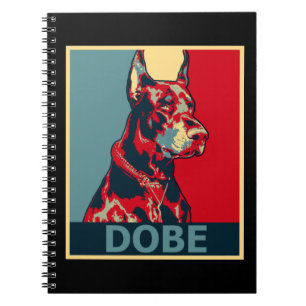 Doberman Aesthetic Dog Portrait Dobe Hope style Notebook