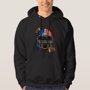 Doberman American Football Dog Lovers Usa Flag Hoodie