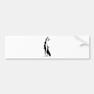 Doberman and Doberwoman Bumper Sticker
