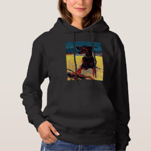 Doberman At The Beach  820 Hoodie