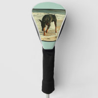 Doberman at the Beach Painting Image