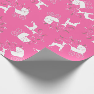 Doberman Baby Shower Dog Wrapping Paper