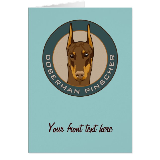 Doberman Badge, Red (Front)