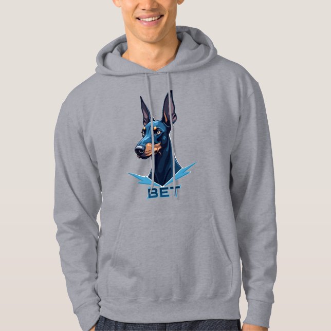 Doberman Bet Gen Z Tech Style Hoodie (Front)