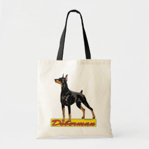 Doberman- black tote bag