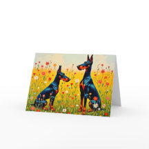 Doberman Blank Card