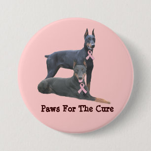 Doberman Breast Cancer Button
