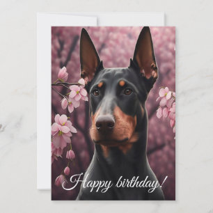 Doberman charm.  holiday card