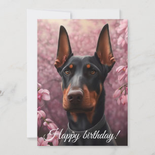 Doberman charm. holiday card