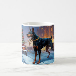 Doberman Christmas Festive Season Coffee Mug