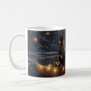 Doberman Christmas Festive Voyage  Coffee Mug