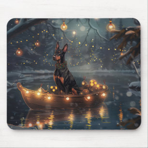 Doberman Christmas Festive Voyage Mouse Pad