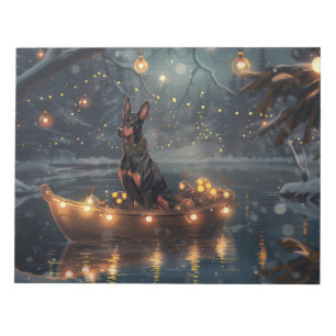 Doberman Christmas Festive Voyage Notepad