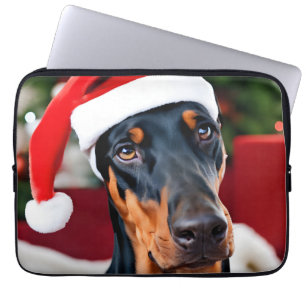 Doberman Christmas Laptop Sleeve