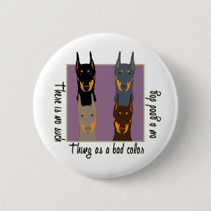 Doberman colours 6 cm round badge