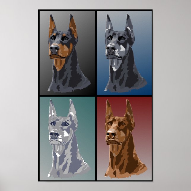 Doberman Colours Poster (Front)