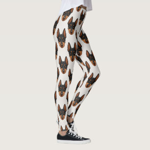 Doberman Cute Dog Lover Pattern Leggings