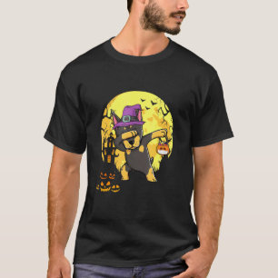 Doberman Dabbing Witch Pumpkin Dog Halloween T-Shirt