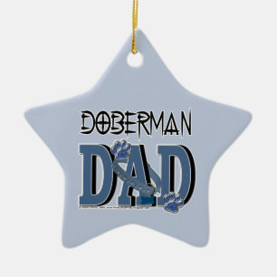 Doberman DAD Ceramic Ornament