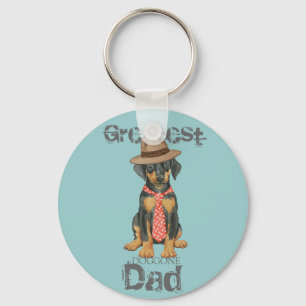 Doberman Dad Key Ring