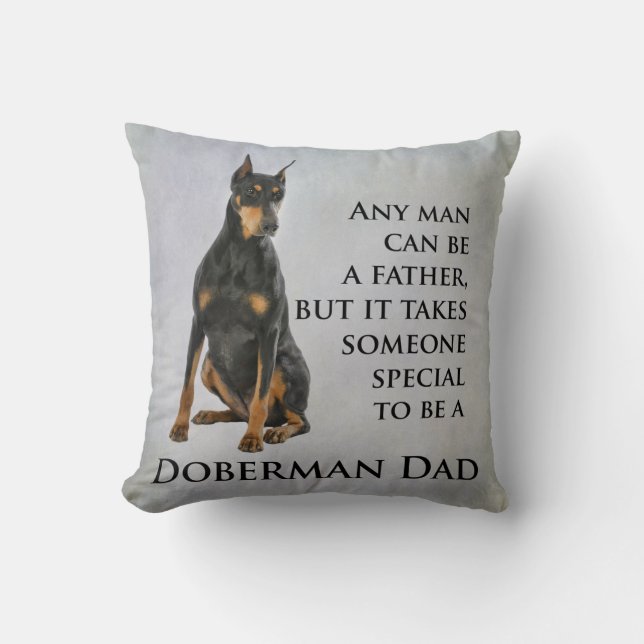 Doberman Dad Pillow (Front)
