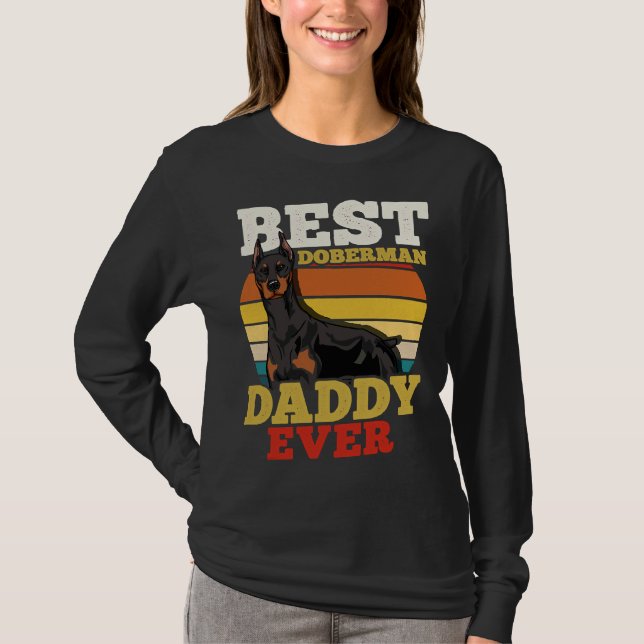 Doberman Dad Retro T-Shirt (Front)