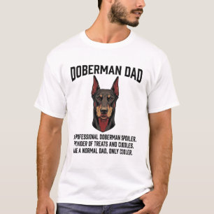 Doberman Dad Vintage Engraving Dog Lover Shirt Des